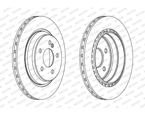 Brake Disc PREMIER DDF1457C Ferodo, Image 2