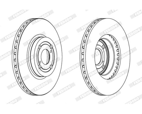 Brake Disc PREMIER DDF1461 Ferodo, Image 2