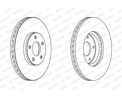 Brake Disc PREMIER DDF1478C-1 Ferodo, Image 2