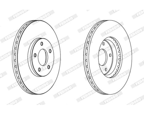 Brake Disc PREMIER DDF1478C-1 Ferodo, Image 2