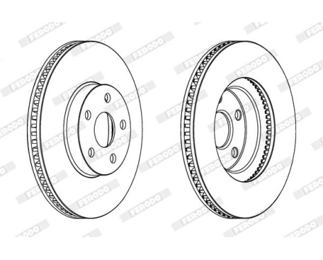 Brake Disc PREMIER DDF1484C Ferodo, Image 2