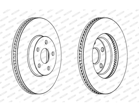 Brake Disc PREMIER DDF1484C Ferodo, Image 2