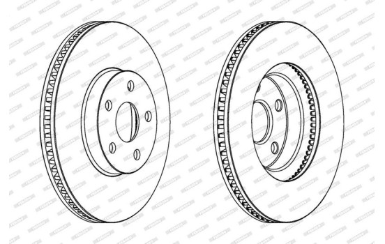 Brake Disc PREMIER DDF1484C Ferodo, Image 2