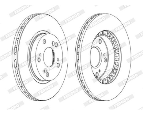 Brake Disc PREMIER DDF1496C Ferodo, Image 2