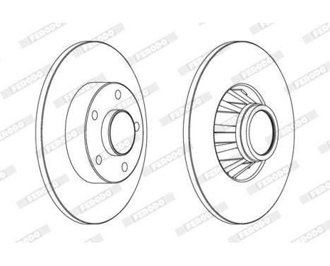 Brake Disc PREMIER DDF1498C-1 Ferodo, Image 2