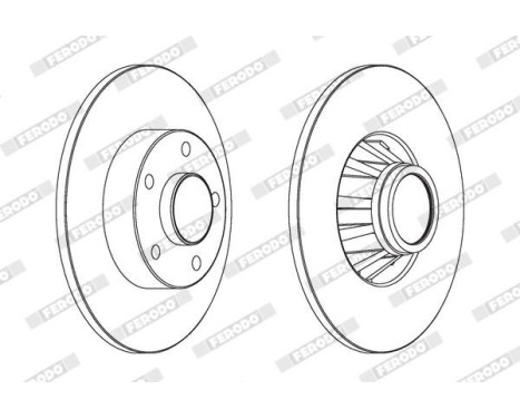 Brake Disc PREMIER DDF1498C-1 Ferodo, Image 2