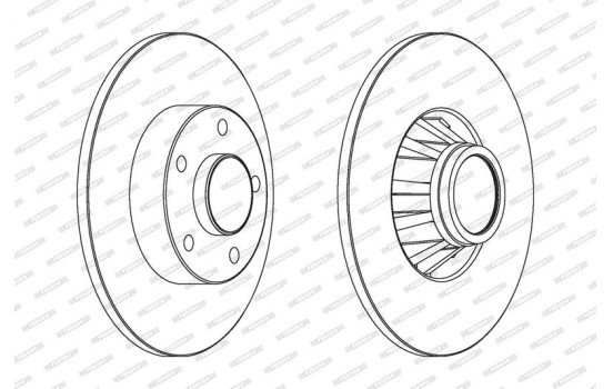 Brake Disc PREMIER DDF1498C-1 Ferodo, Image 2