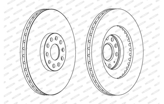 Brake Disc PREMIER DDF1504C-1 Ferodo, Image 2