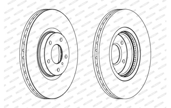 Brake Disc PREMIER DDF1505C-1 Ferodo, Image 2