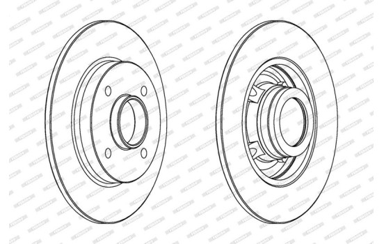 Brake Disc PREMIER DDF1523C-1 Ferodo, Image 2