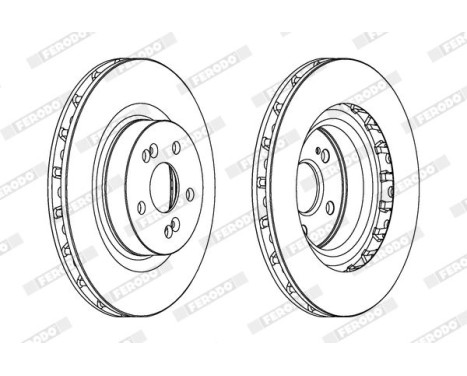 Brake Disc PREMIER DDF1524C-1 Ferodo, Image 2