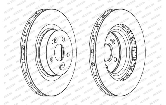 Brake Disc PREMIER DDF1524C-1 Ferodo, Image 2