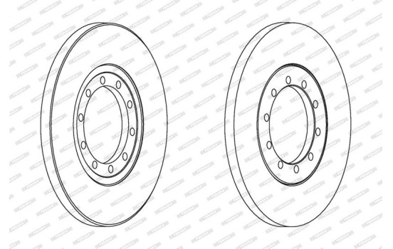 Brake Disc PREMIER DDF1537 Ferodo, Image 2