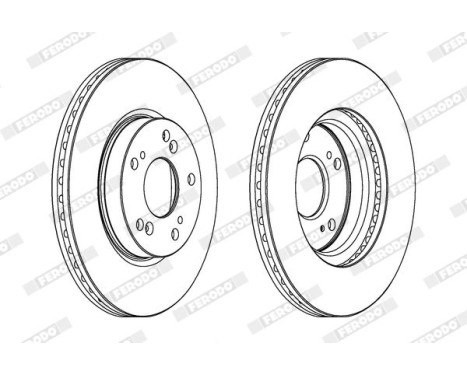 Brake Disc PREMIER DDF1539 Ferodo, Image 2