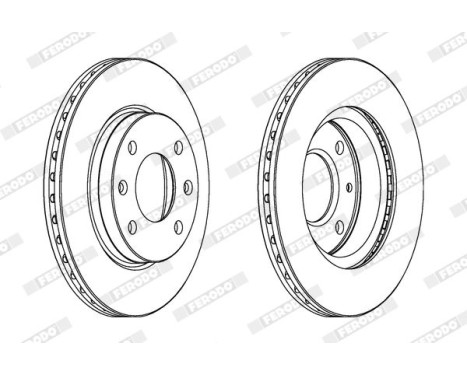 Brake Disc PREMIER DDF154 Ferodo, Image 2