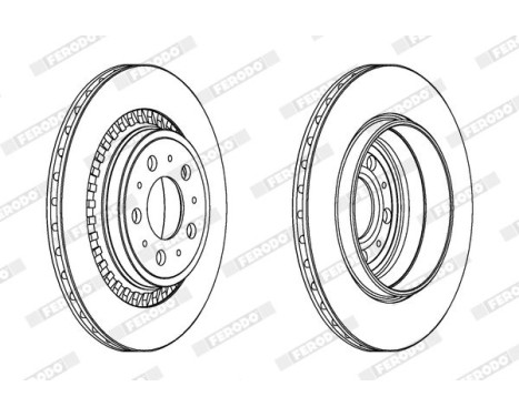 Brake Disc PREMIER DDF1551C Ferodo, Image 2