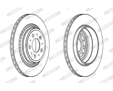 Brake Disc PREMIER DDF1551C Ferodo, Image 2