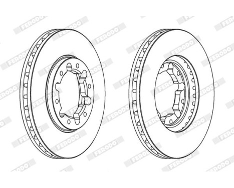 Brake Disc PREMIER DDF1552C-1 Ferodo, Image 2