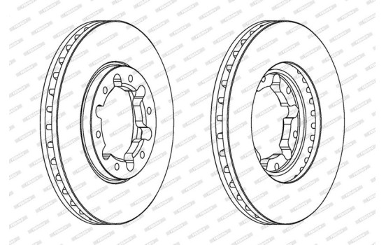 Brake Disc PREMIER DDF1552C-1 Ferodo, Image 2