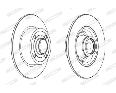 Brake Disc PREMIER DDF1571-1 Ferodo, Image 2