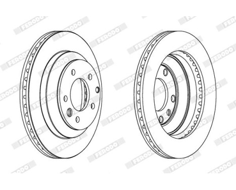 Brake Disc PREMIER DDF1580C Ferodo, Image 2