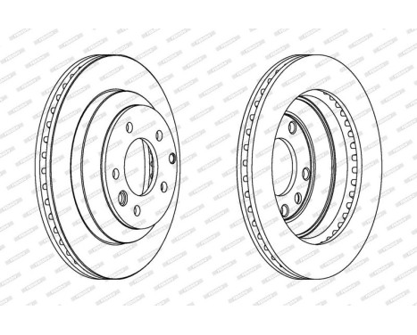 Brake Disc PREMIER DDF1580C Ferodo, Image 2