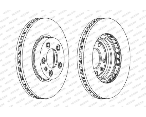 Brake Disc PREMIER DDF1591RC-1 Ferodo, Image 2
