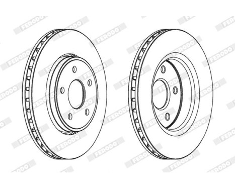 Brake Disc PREMIER DDF1593C-1 Ferodo, Image 2