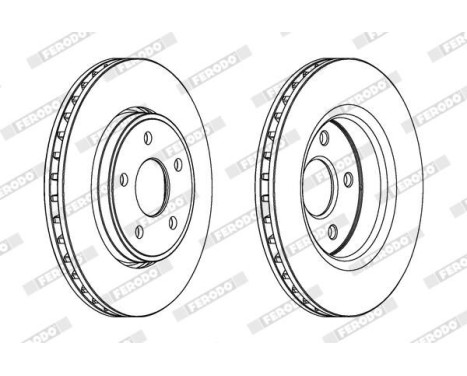 Brake Disc PREMIER DDF1593C-1 Ferodo, Image 2