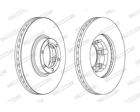 Brake Disc PREMIER DDF160 Ferodo, Image 2