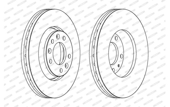 Brake Disc PREMIER DDF1601 Ferodo, Image 2