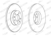 Brake Disc PREMIER DDF1602C Ferodo
