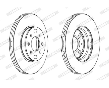 Brake Disc PREMIER DDF1603 Ferodo, Image 2