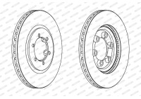 Brake Disc PREMIER DDF1605 Ferodo