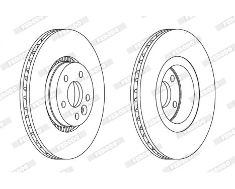 Brake Disc PREMIER DDF1607C-1 Ferodo, Image 2