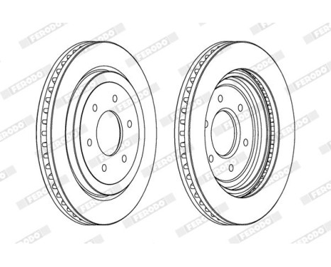 Brake Disc PREMIER DDF1611C-1 Ferodo, Image 2