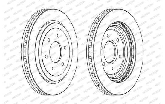 Brake Disc PREMIER DDF1611C-1 Ferodo, Image 2