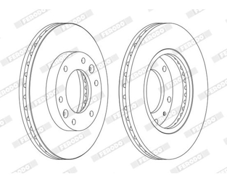 Brake Disc PREMIER DDF1612C Ferodo
