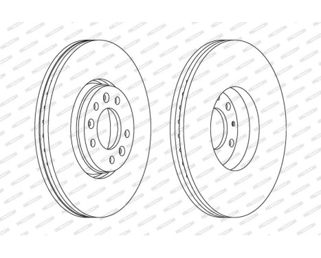 Brake Disc PREMIER DDF1615 Ferodo, Image 2