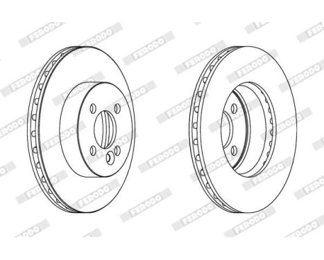 Brake Disc PREMIER DDF1617 Ferodo, Image 2