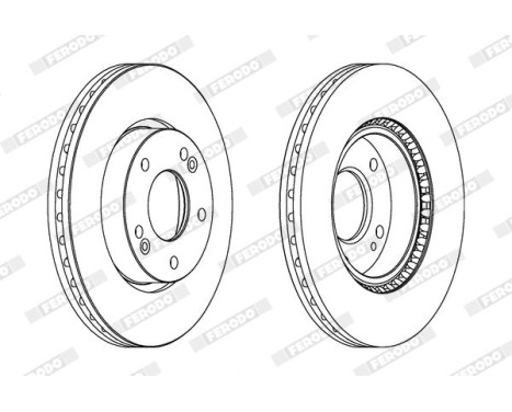 Brake Disc PREMIER DDF1619C Ferodo