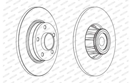Brake Disc PREMIER DDF1623-1 Ferodo, Image 2
