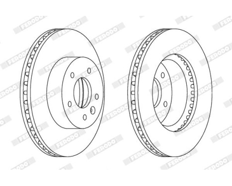 Brake Disc PREMIER DDF1625 Ferodo, Image 2