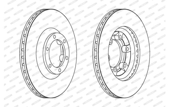 Brake Disc PREMIER DDF1633 Ferodo