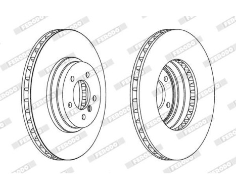 Brake Disc PREMIER DDF1634C-1 Ferodo, Image 2