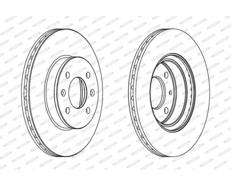 Brake Disc PREMIER DDF1636 Ferodo, Image 2