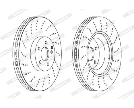 Brake Disc PREMIER DDF1637C-1 Ferodo, Image 2