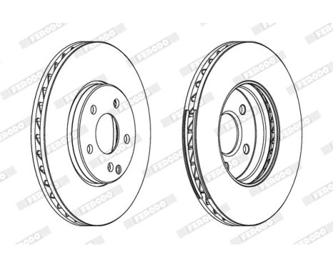 Brake Disc PREMIER DDF1638C-1 Ferodo, Image 2