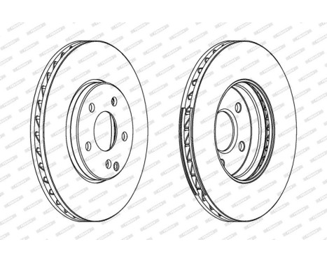 Brake Disc PREMIER DDF1638C-1 Ferodo, Image 2