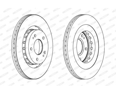 Brake Disc PREMIER DDF1642 Ferodo, Image 2